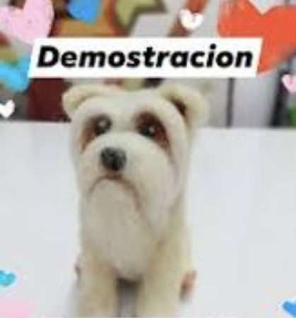 Felting: Cabeza de Perro en 3D