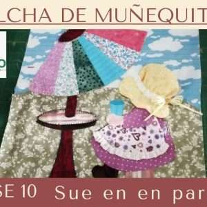 Molde Clase 10 Sue Bonnet con parasol