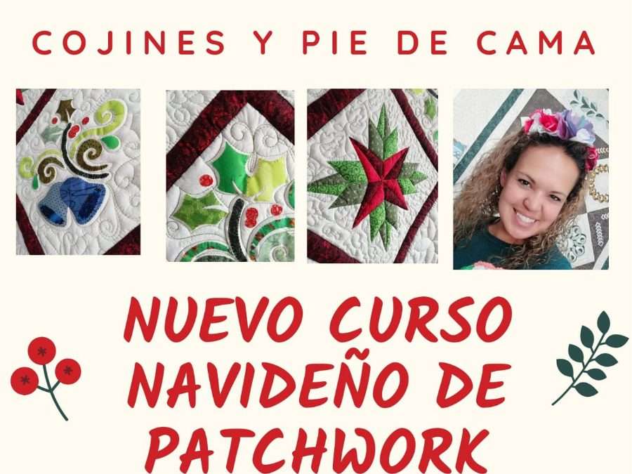 Patchwork Navideño Cojines y Pie de Cama