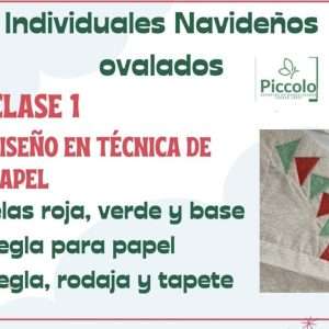 Molde Clase 1 Individuales Ovalados Navideños
