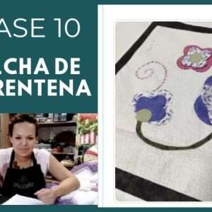 Molde Clase 10 de Colcha de Cuarentena en Patchwork (Flores Españolas)