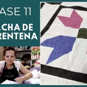 Molde Clase 11 de Colcha de Cuarentena en Patchwork (Tulipanes)