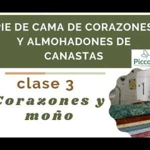 Molde Clase 3 del Pie de Cama de Corazones y Almohadones de Canasta