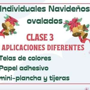 Molde Clase 3/4 Individuales Ovalados Navideños
