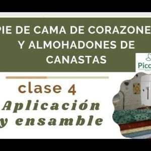 Molde Clase 4 del Pie de Cama de Corazones y Almohadones de Canasta
