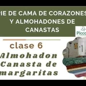 Molde Clase 6 del Pie de Cama de Corazones y Almohadones de Canasta