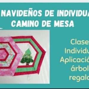 Molde Clase 6 Individuales y Camino de Mesa Navideño