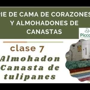 Molde Clase 7 del Pie de Cama de Corazones y Almohadones de Canasta