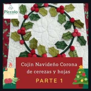 Cojín Corona de Cerezas y Hojas