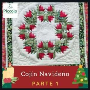 Cojín Navideño Corona de Flores