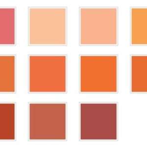 Acrilicos Americana en Tonos Naranjas