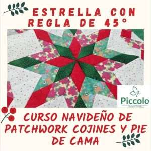 Molde Clase 5 Curso Pie de Cama y Cojines Navideños en Patchwork
