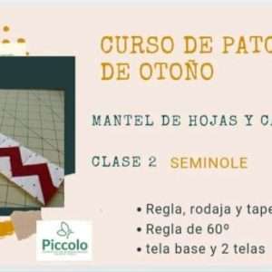 Molde Clase 2 Seminoles para el mantel de Hojas y Calabazas