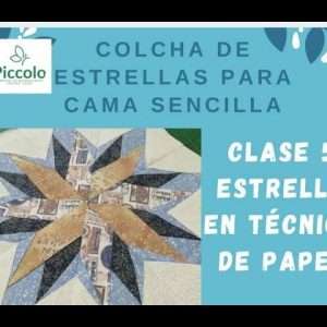 Molde Clase 5 Colcha de Estrellas en Patchwork con Piccolo