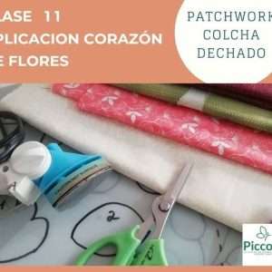 Molde Aplicación Corazon de Flores con Piccolo