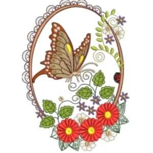 Flores con Mariposa 2