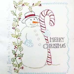 Muñeco de Nieve con baston