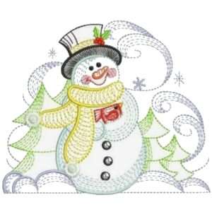 Muñeco de Nieve entre Arboles