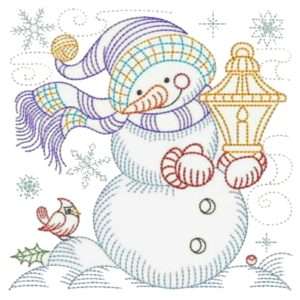 Muñeco de Nieve con Lampara