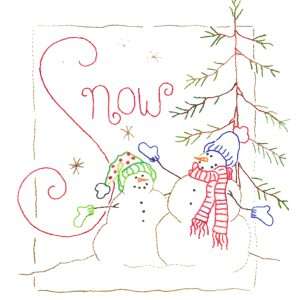 Postal de Muñecos de Nieve