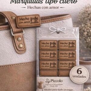 Marquilla en Cuero de "Hecho a Mano"